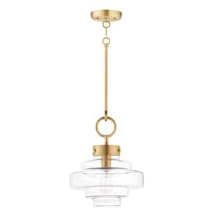 Harbor 1-Light Satin Brass Pendant Light