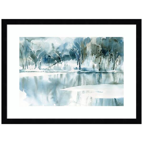 Amanti Art "Blue Tree Reflections" by Katrina Pete 1 Pieceood Framed Giclee Nature Art Print 16