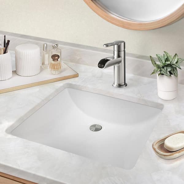 CHESHIRE 20 in. Undermount Rectangular Bathroom Sink with Overflow
