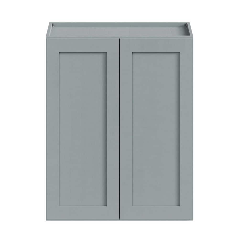 27 in. W x 12 in. D x 42 in. H Plywood Ready to Assemble Shaker Wall Kitchen Cabinet in Gray with Adjustable Shelves price history on PriceWatchPro