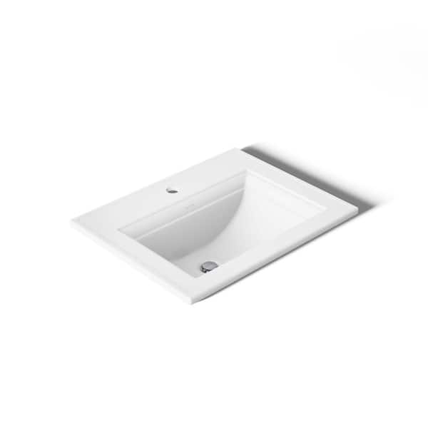 Memoirs 22.8 in. x 18 in. Drop-In Bathroom Sink in White Vitreous China