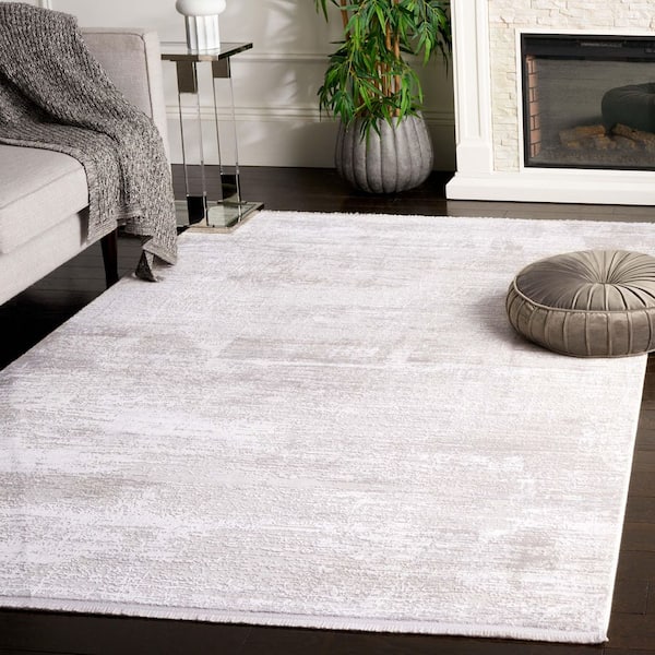 Signature 7 ft. x 10 ft. Gray/Ivory Monochrome Area Rug