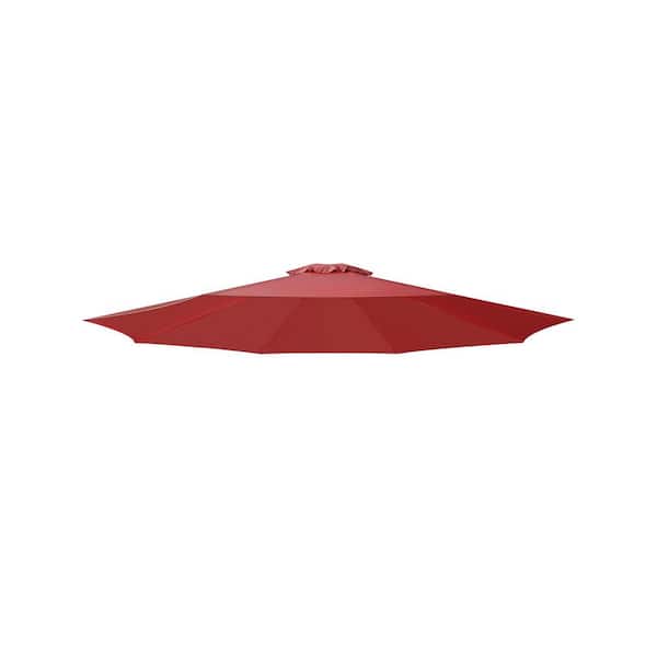 cenadinz 9 ft. Red Patio Umbrella Replacement Canopy Outdoor Umbrella Replacement Top Cover