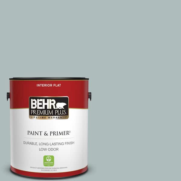 BEHR PREMIUM PLUS 1 gal. Home Decorators Collection #HDC-CT-26 Watery Flat Low Odor Interior Paint & Primer