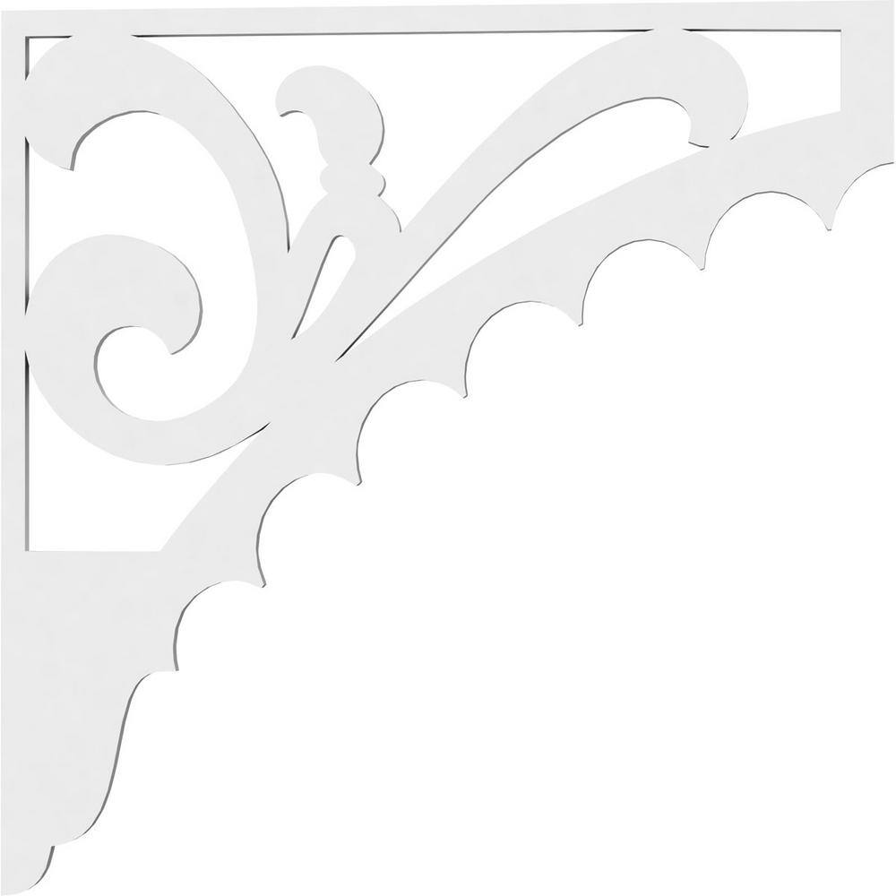 White PVC Decorative Architectural Grade Bracket, 22" x 22"