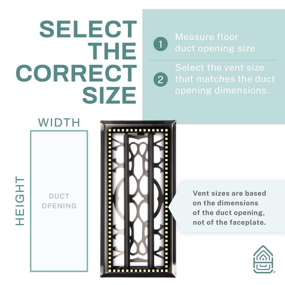 Victorian Satin Nickel Decorative Floor Vent Register with Mesh Cover