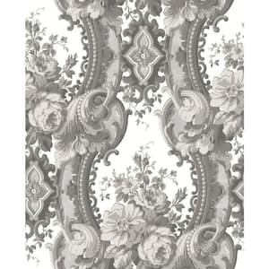 Dreamer Grey Damask Paper Strippable Roll Wallpaper (Covers 56.4 sq. ft.)