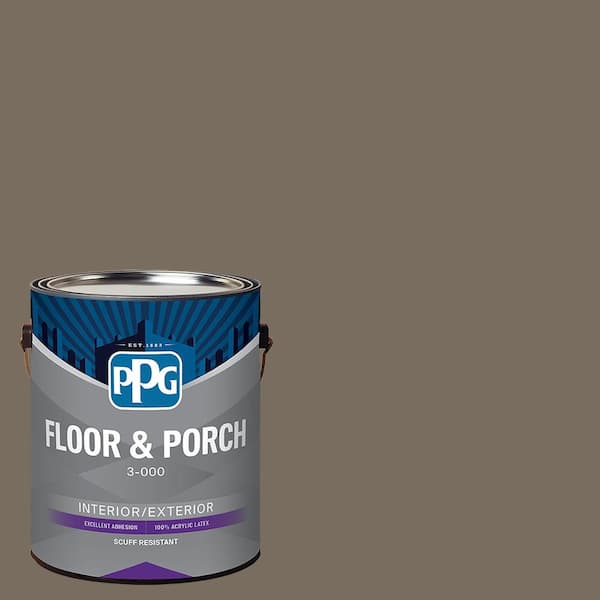1 gal. PPG1025-6 Sleeping Giant Satin Interior/Exterior Floor and Porch Paint