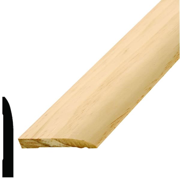 Alexandria Moulding LWM 723 7/16 in. x 3-1/4 in. Pine Wood Baseboard Moulding