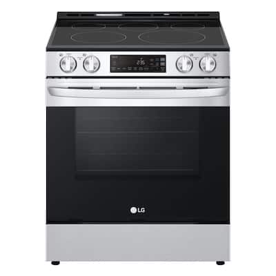 30 in. 6.3 cu. ft. Single Oven Slide-In Electric Range with 5-Elements in Stainless Steel