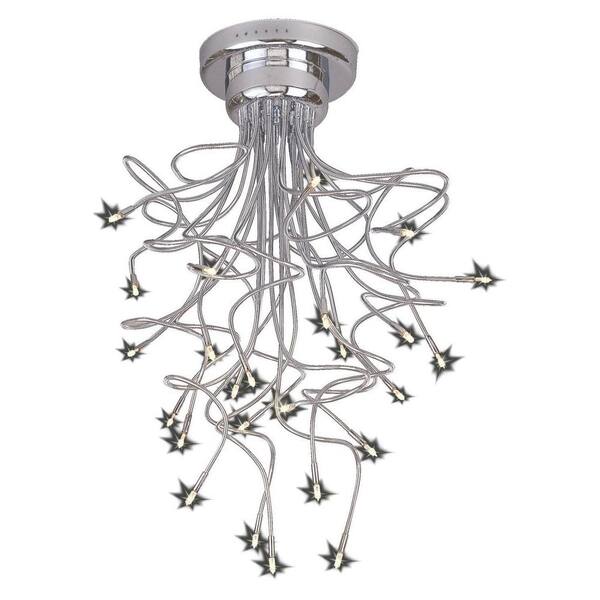 Filament Design Xavier 25-Light Clear Incandescent Semi Flush Mount