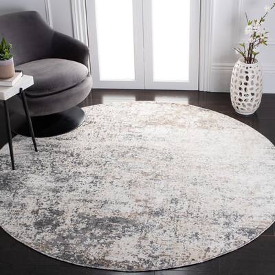 Elegant Floral Blue Non-Shedding Stain Resistant Living Room Bedroom Dining Room Entryway Area Rug Non Slip Rubber Backing Carpets X-ray Flower HELLOWINK Round Area Rugs 3ft 