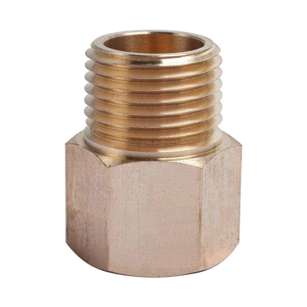 LTWFITTING 1/2 in. FIP x 1/2 in. MIP Brass Pipe Adapter Fitting (25-Pack)  HF1028825 - The Home Depot