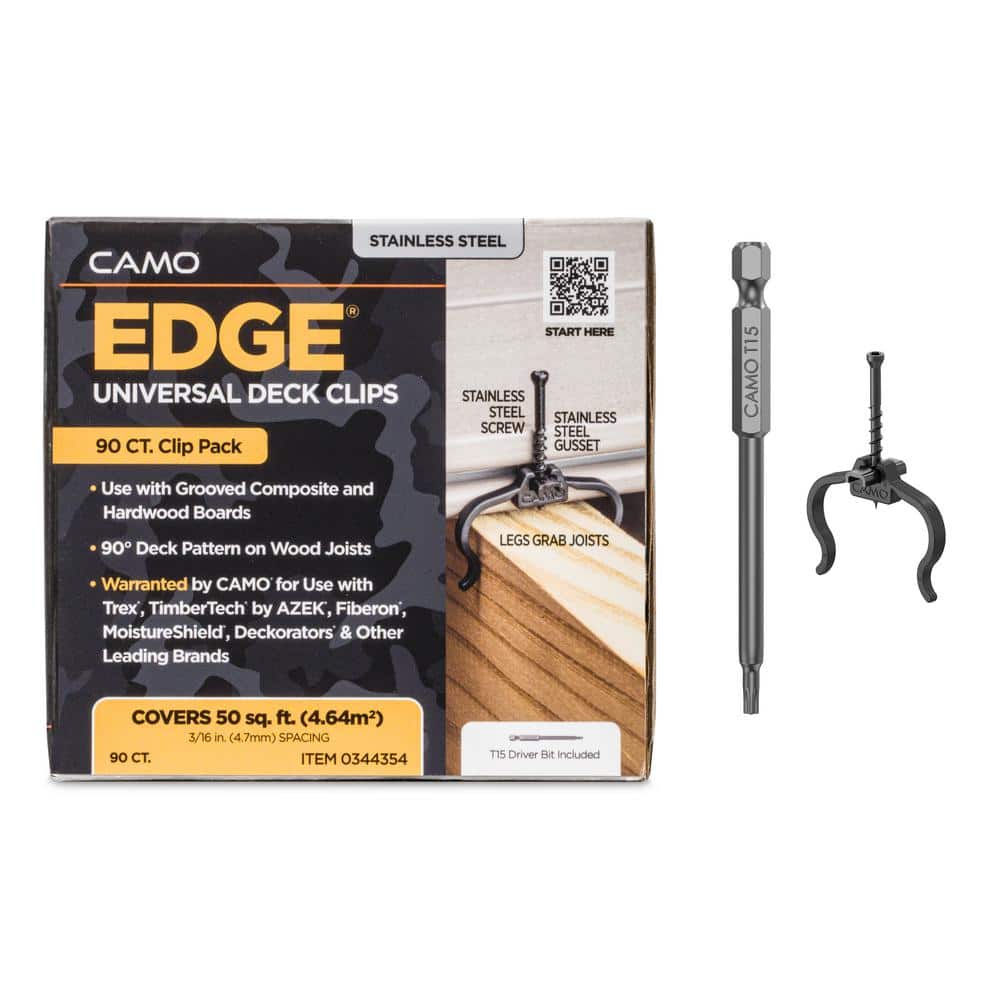 CAMO EdgeClip Hidden Deck Fastener (90-Count) 0344354 - The CAMO EdgeClip Hidden Deck Fastener (90-Count) 0344354 - The