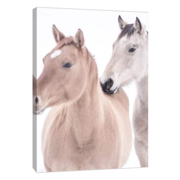 PTM Images 12 in. x 10 in. ''Horse Red Winter'' Printed Canvas Wall Art