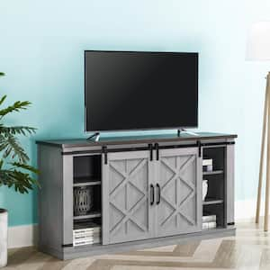 58 in. Gray TV Stand for TVs Up to 65 in.