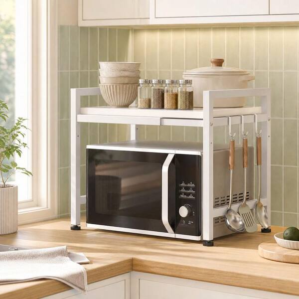 Numhew Expandable Height Adjustable Series 1-Shelf White