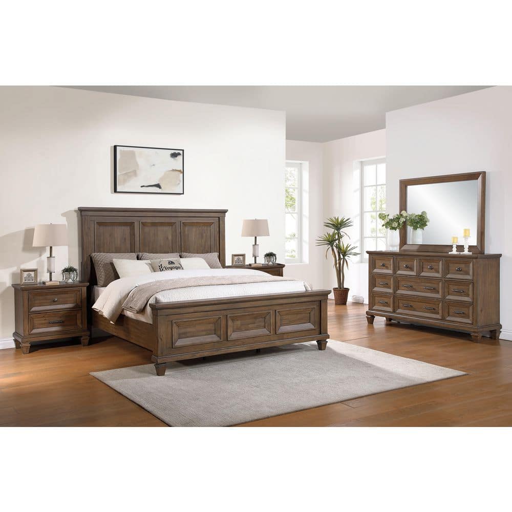 New Classic Furniture Mariana 5-Piece Vintage Mocha Wood King Bedroom Set with Dresser/Mirror and 2 Nightstands price history on PriceWatchPro