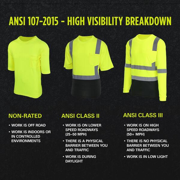 MAXIMUM SAFETY Men's Large Yellow High Visibility Polyester