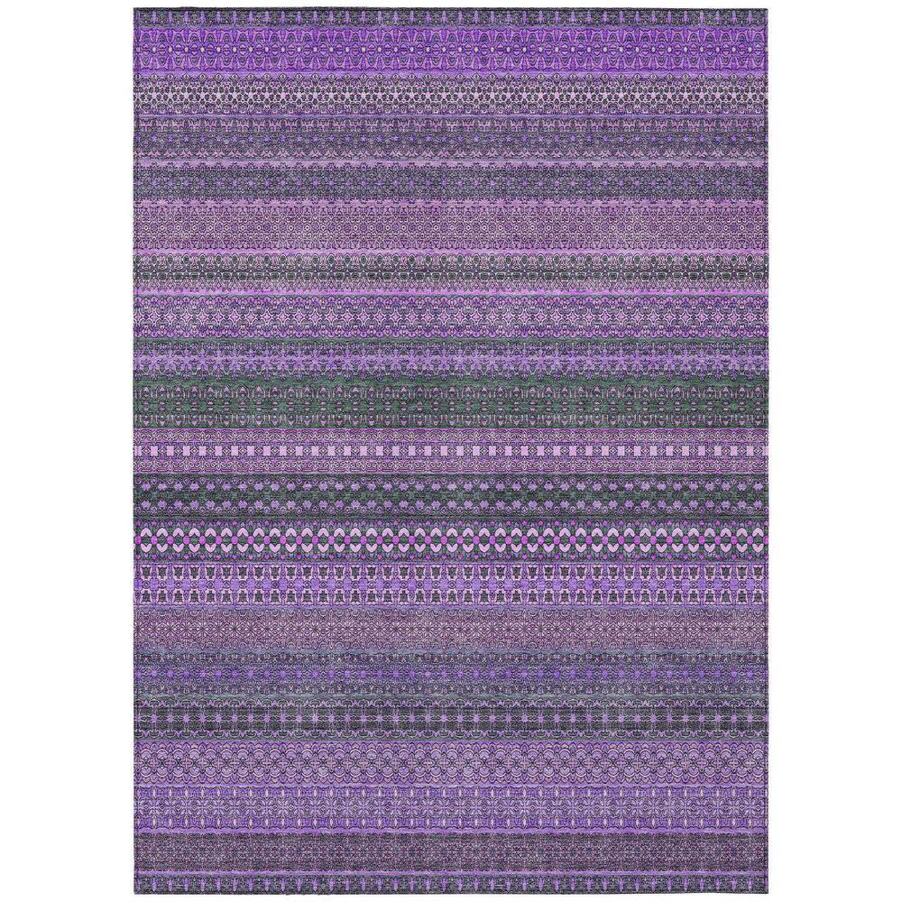 Purple 9 ft. x 12 ft. Woven Striped Polyester Rectangle Indoor/Outdoor Area Rug price history on PriceWatchPro