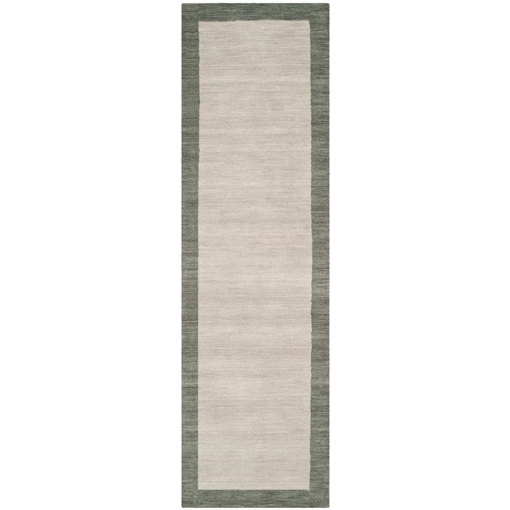 SAFAVIEH Himalaya Light Gray/Dark Gray 2 ft. x 14 ft. Border Runner Rug