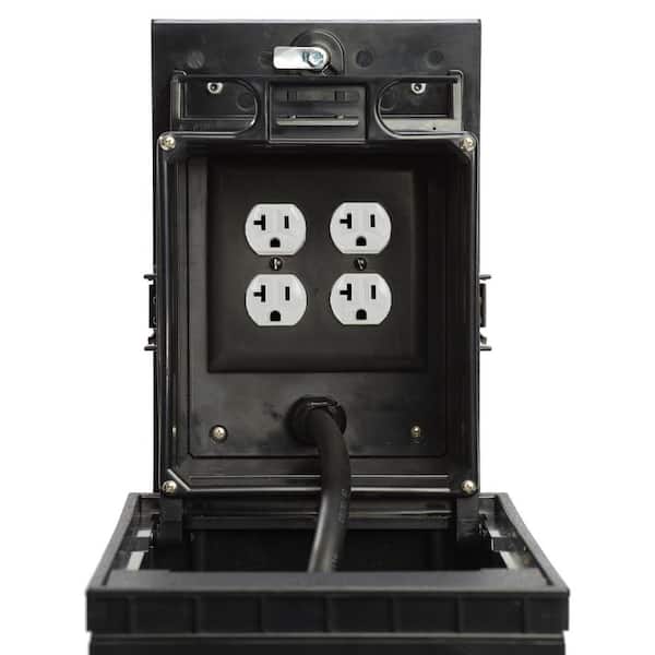 Legrand Wiremold 2-Gang Black Outdoor Weatherproof Ground