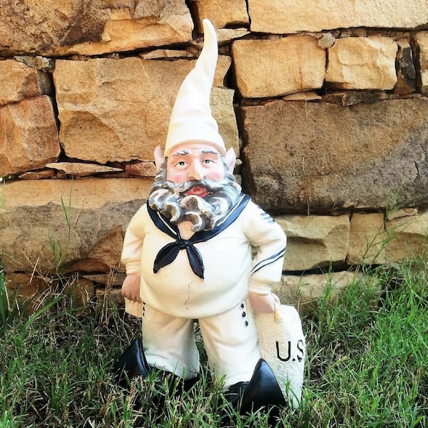 Homestyles 14 In H Navy Sailor Gnome, Sailor Garden Statue