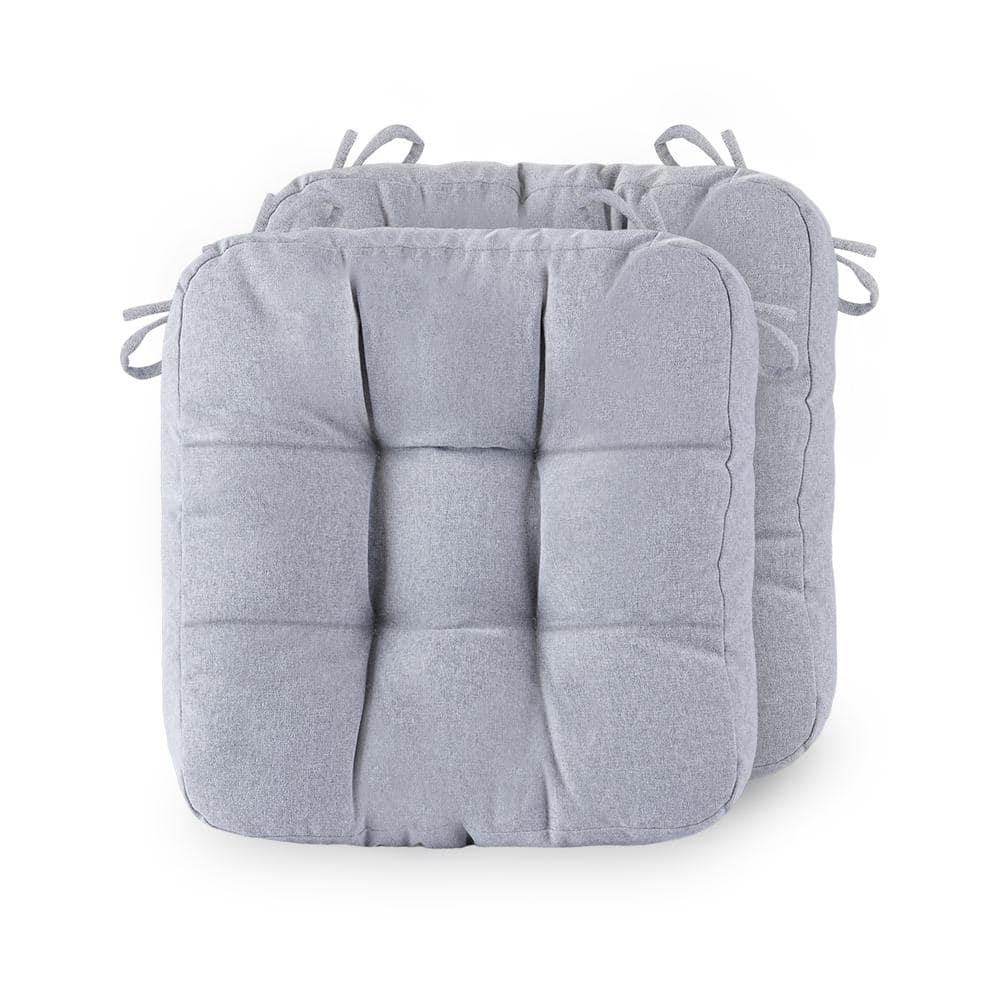2-Piece 16.5 x 3.5 Specail Light Grey Outdoor Lounge Chair Cushion in Seat 