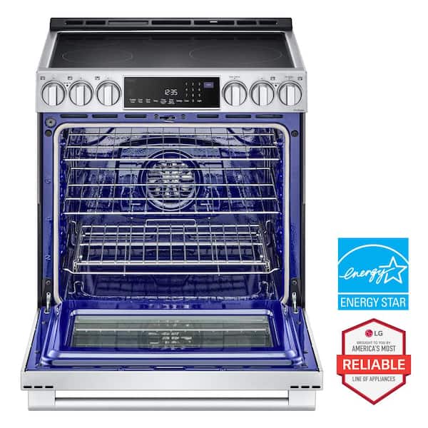STUDIO 30 in. 6.3 cu. ft. 5-Burner Elements SMART Slide-In Induction Range in Stainless Steel with Air Fry, Energy Star