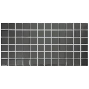 Restore Charcoal 12 in. x 24 in. Glazed Ceramic Mosaic Tile (2 sq. ft./each)