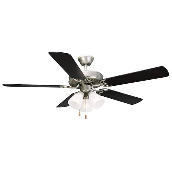 Design House Millbridge 52 in. Traditional Indoor Satin Nickel Ceiling Fan with LED Light Kit