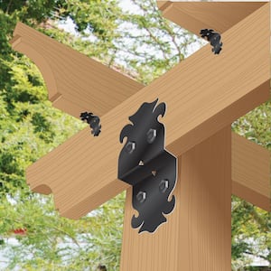 2 in. Black Galvanized Steel Decorative Rafter Clips (12-Pack)