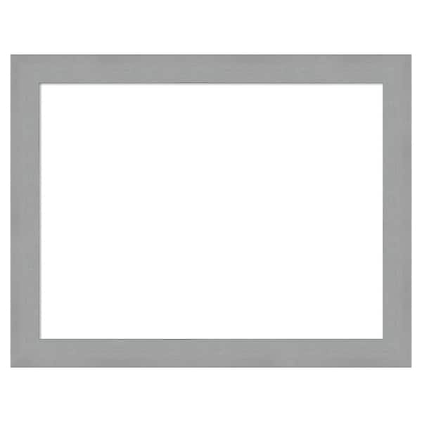 Brushed Nickel 27 in. x 21 in. Polystyrene Framed Dry Erase Magnetic Memo Board
