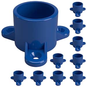 1 in. Furniture Grade PVC Table Screw Cap in Blue (10-Pack)