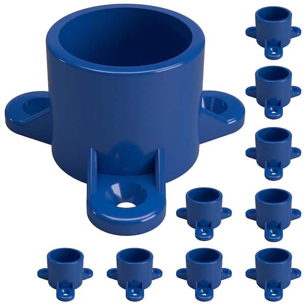 1 in. Furniture Grade PVC Table Screw Cap in Blue (10-Pack)