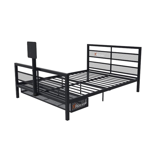 X Rocker Basecamp Gaming Bed with TV Mount, Full, Black