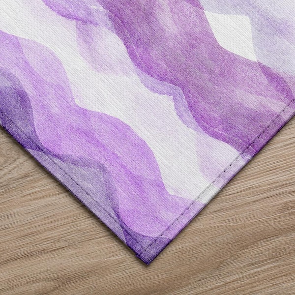 Surfside Purple 10 ft. x 14 ft. Geometric Indoor/Outdoor area rug