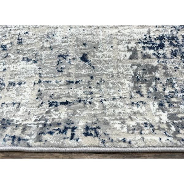 Livigno 1241 Transitional Striated Blue Runner Area Rug