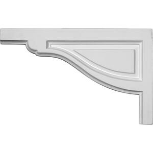 1/2 in. x 11-3/4 in. x 7-3/8 in. Polyurethane Left Large Traditional Stair Bracket Moulding