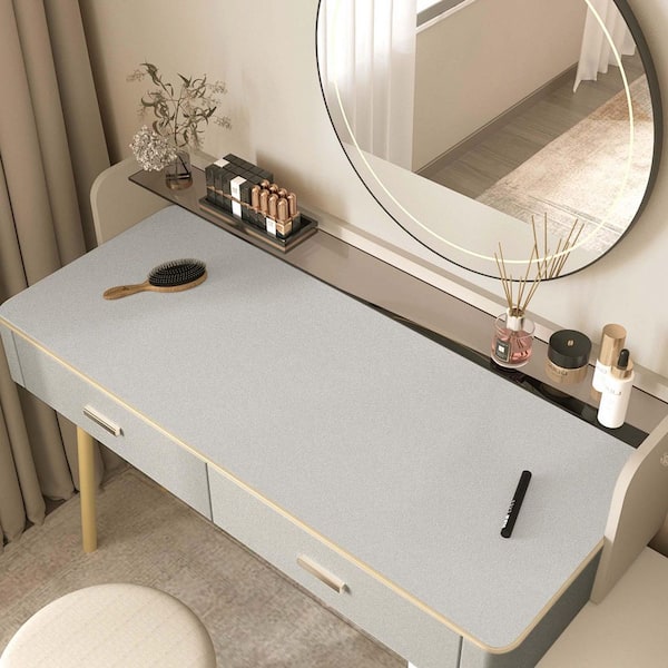 Twinkle Glossy Light Gray Vinyl Peel and Stick Wallpaper Roll Self Adhesive Silver Contact Paper (Covers 30.78 sq. ft. )