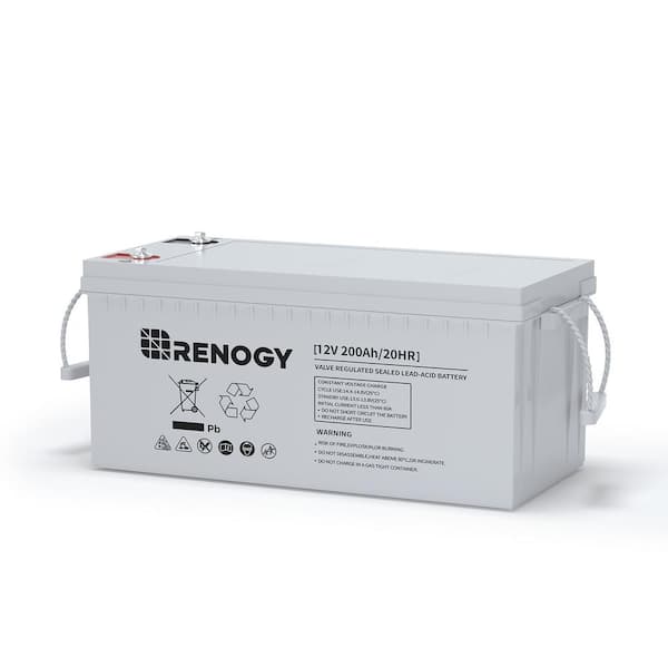 12 Volt 200Ah Deep Cycle AGM Battery, 3% Self-Discharge Rate, 2000A Max Discharge Current, Safe Charge