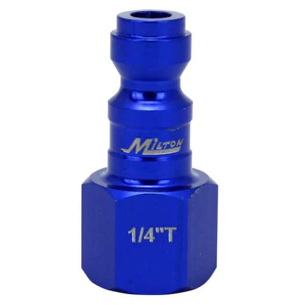 Kit De Raccords Rapides Milton HighFlowPRO 1/4" NPT Bleu - Boîte De 10, Neuf, Emballage Abîmé