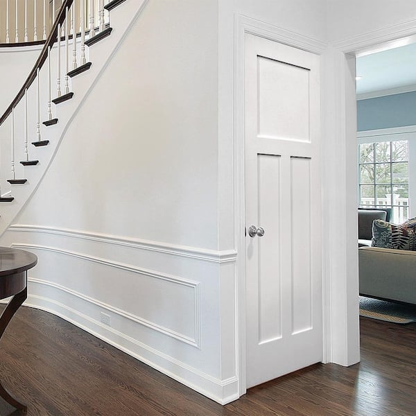 Builders Choice 32 in. x 80 in. 3 Panel Craftsman Shaker Smooth