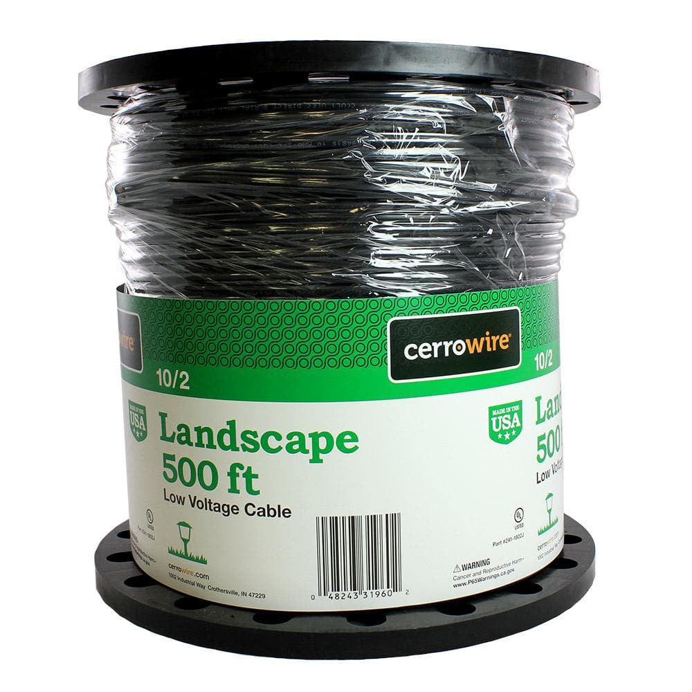 LED Landscape Lighting Accessories  14 Gauge 500 Ft. Low Voltage Landscape  Wire - Black