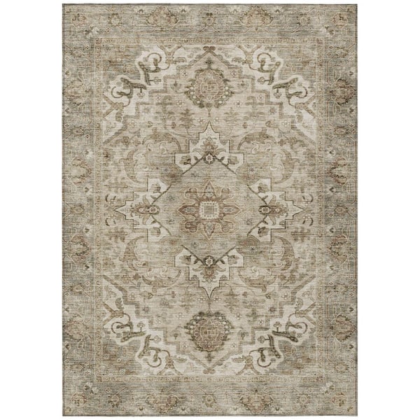 Chantille Machine Washable Indoor/Outdoor Abstract ACN2164 Beige 9 ft. x 12 ft. Area Rug