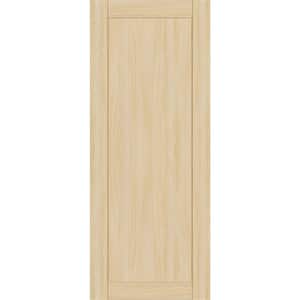 1-Panel Shaker 18 in. x 80 in. No Bore Loire Ash Solid Composite Core Wood Interior Door Slab
