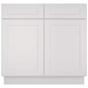 36-in W X 24-in D X 34.5-in H in Shaker Dove Plywood Ready to Assemble Floor Sink Base Kitchen Cabinet