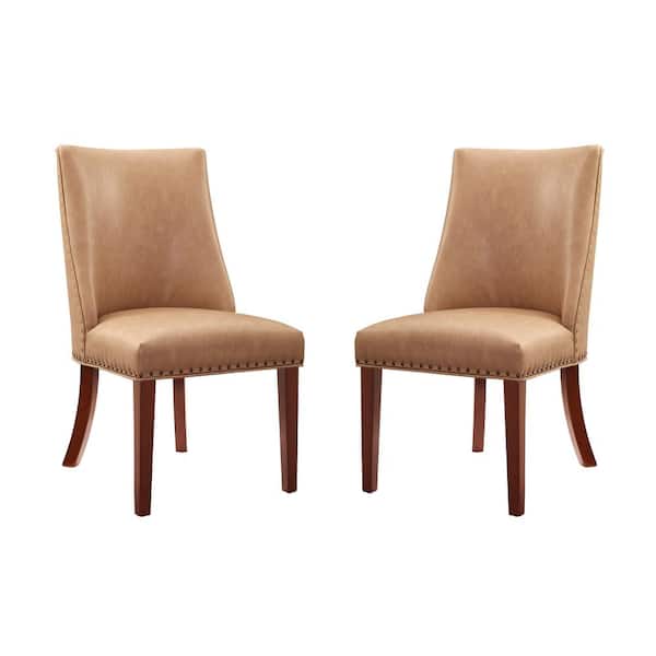 Linon Home Decor Alessio Tan PU Dining Chair