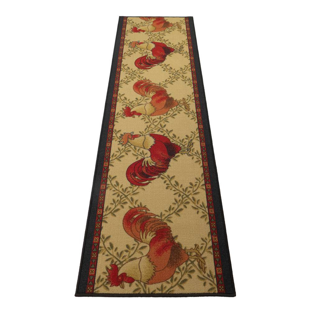 Rubber Collection Rooster Design Multicolor 26 in. W x 12 in. L Stair Runner 2.17 sq. ft. price history on PriceWatchPro