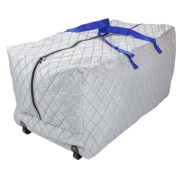 Simple Living Solutions 75-Gal. Quilted Rolling Storage Bag in Grey